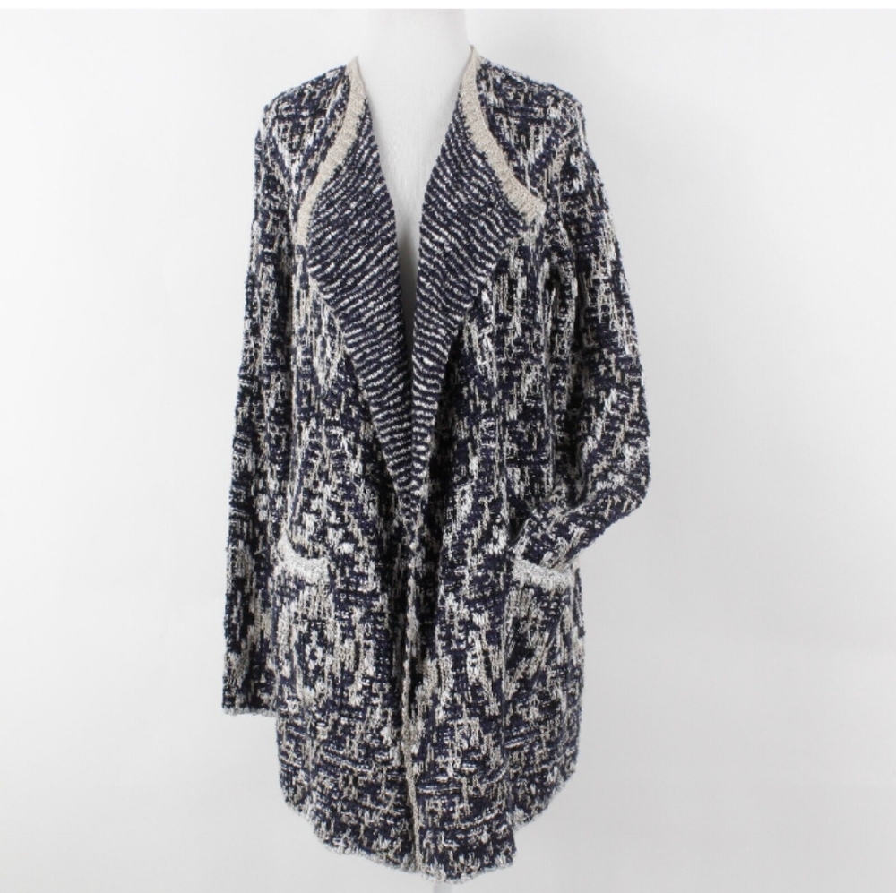 Lucky Brand Long Line Open Knit Sweater Cardigan
